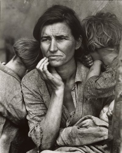 [Cópia de uma mãe migrante, Nipomo, Califórnia] de Dorothea Lange