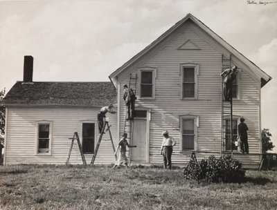 Family Farmstead, Nebraska de Dorothea Lange