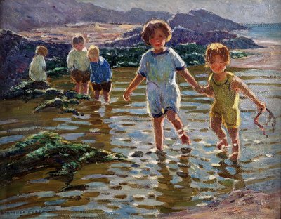 Crianças a brincar (óleo sobre tela) de Dorothea Sharp