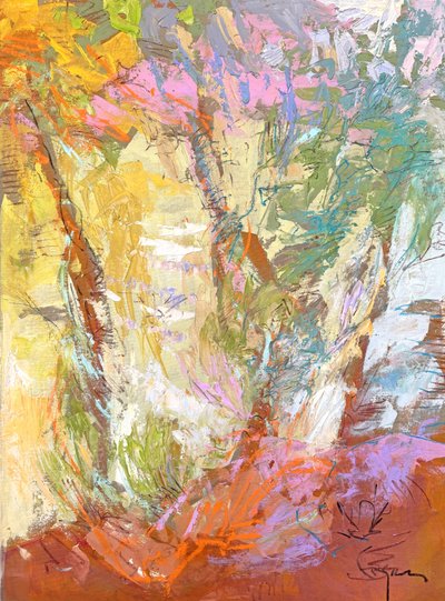Abstrato de um jardim vibrante de Dorothy Fagan