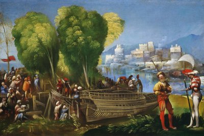Eneias e Aquates na costa da Líbia de Dosso Dossi