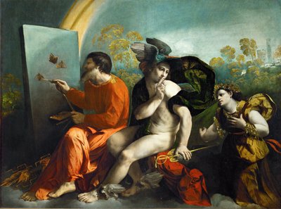Júpiter, Mercúrio e "Virtus" (óleo sobre tela) de Dosso Dossi