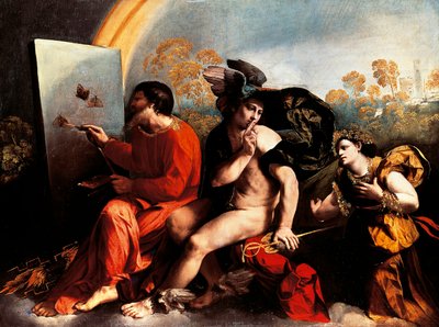 Júpiter e pintor, por Dosso Dossi de Dosso Dossi