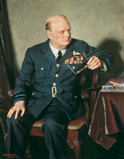 Retrato do Primeiro-Ministro britânico Winston Churchill de Douglas Chandor
