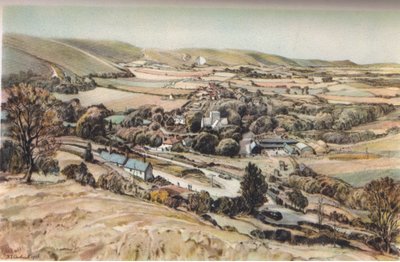 Poynings: Uma aldeia de Sussex (cor litho) de Douglas Sharpus Andrews
