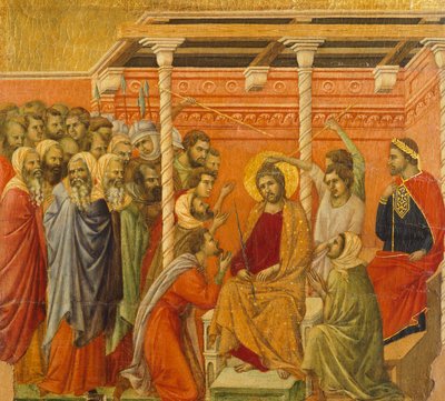 Coroação com espinhos, detalhe de azulejos de Episódios da Paixão e Ressurreição de Cristo, superfície invertida de Maesta