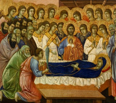 Dormitio Virginis (O Sono Eterno da Virgem), detalhe de Maesta
