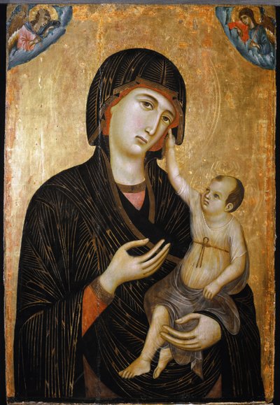 Madonna di Crevole Virgin e Child - óleo sobre madeira de Duccio di Buoninsegna