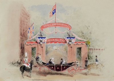 Entrada para o Palácio de Kensington (aquarela) de Duchess of Argyll Princess Louise