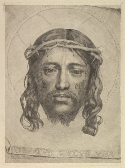 Rosto de Cristo no Véu de Santa Verônica, 1735. de Dudesert