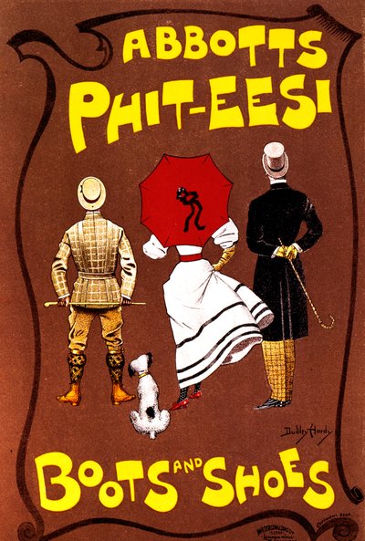Botas e sapatos Abbotts Phit-Eesi, c1887-1922 de Dudley Hardy