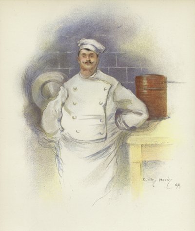 Chefe de cozinha do Savoy Hotel de Dudley Hardy
