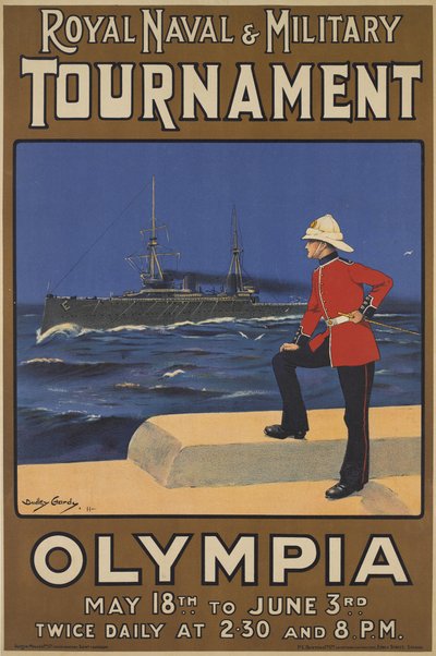 Cartaz para o Torneio Real da Marinha e Militar, 1910 de Dudley Hardy