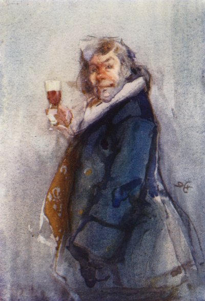 The Toper, sketch time, London Sketch Club (cor litho) de Dudley Hardy