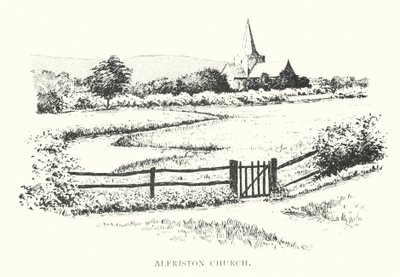 Igreja de Alfriston (litografia) de Duncan Moul