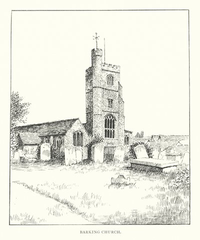 Igreja de Barking (litografia) de Duncan Moul
