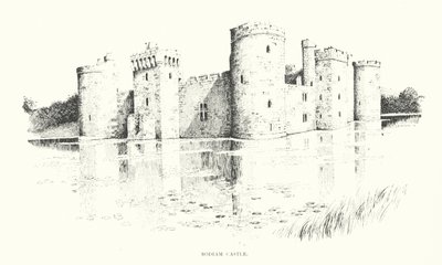 Castelo de Bodiam (litografia) de Duncan Moul