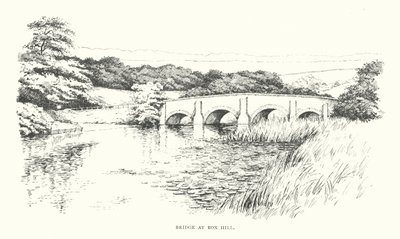 Ponte em Box Hill (litografia) de Duncan Moul