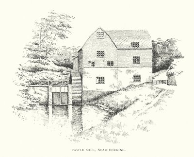 Castle Mill, perto de Dorking (litografia) de Duncan Moul