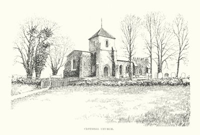 Igreja de Clothall (litografia) de Duncan Moul