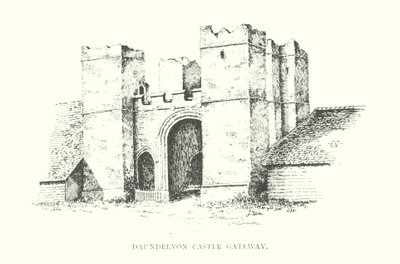 Porta de entrada do castelo de Daundelyon (litografia) de Duncan Moul