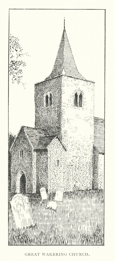 Igreja de Great Wakering (litografia) de Duncan Moul