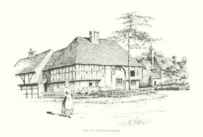 Pousada em Hollingbourne (litografia) de Duncan Moul