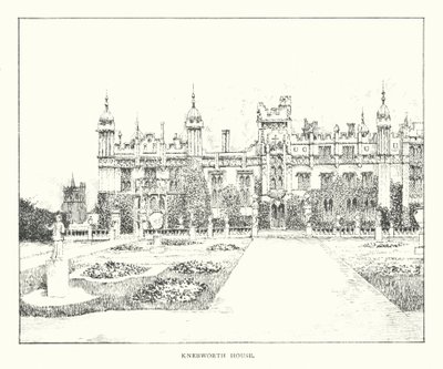 Knebworth House (litografia) de Duncan Moul