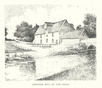 Langham Mill on the Stour (litografia) de Duncan Moul
