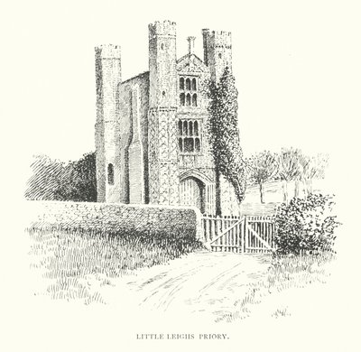 Priorado de Little Leighs (litografia) de Duncan Moul