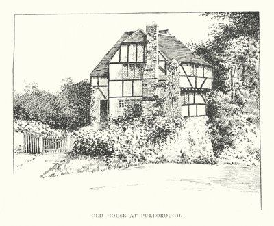 Casa antiga em Pulborough (litografia) de Duncan Moul