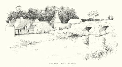 Pulborough, a partir do rio Arun (litografia) de Duncan Moul