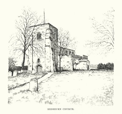 Igreja de Redbourn (litografia) de Duncan Moul