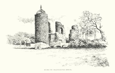 Ruínas da casa de Brambletye (litografia) de Duncan Moul