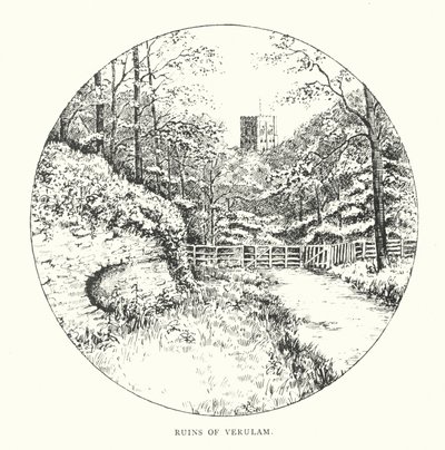 Ruínas de Verulam (litografia) de Duncan Moul