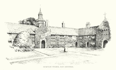 Sackville College, East Grinstead (litografia) de Duncan Moul