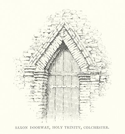 Porta Saxónica, Holy Trinity, Colchester (litografia) de Duncan Moul