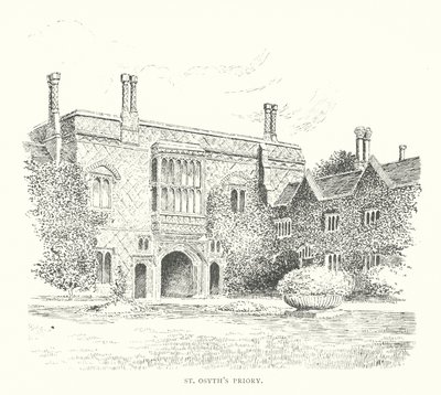 Priorado de St Osyth (litografia) de Duncan Moul