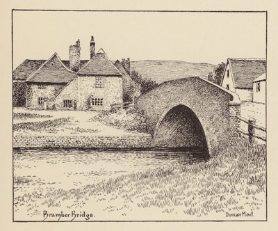 Sussex: Bramber Bridge (litografia) de Duncan Moul