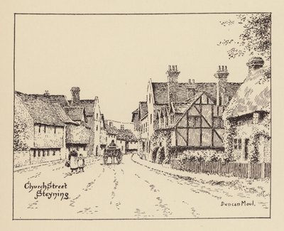 Sussex: Church Street, Steyning (litografia) de Duncan Moul