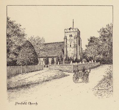 Sussex: Igreja de Henfield (litografia) de Duncan Moul