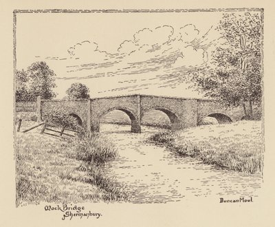Sussex: Mock Bridge, Shermanbury (litografia) de Duncan Moul