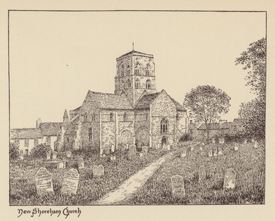 Sussex: Igreja de New Shoreham (litografia) de Duncan Moul