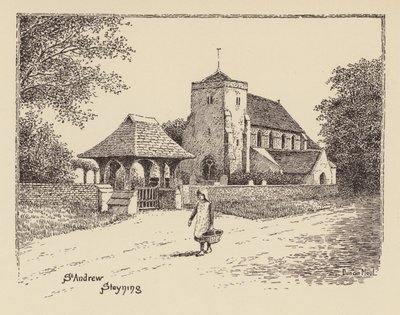 Sussex: St Andrew, Steyning (litografia) de Duncan Moul