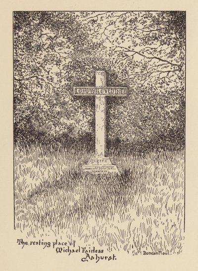 Sussex: O local de repouso de Michael Fairless Ashurst (litografia) de Duncan Moul