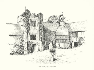 The Courtyard, Ightham (litografia) de Duncan Moul