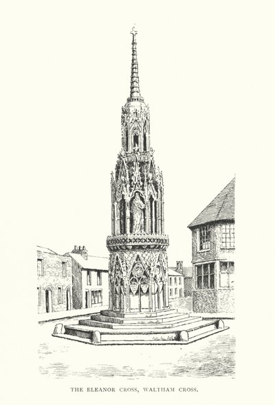 The Eleanor Cross, Waltham Cross (litografia) de Duncan Moul