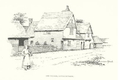 The Village, Little Dunmow (litografia) de Duncan Moul