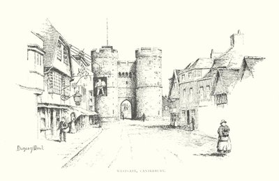 Westgate, Canterbury (litografia) de Duncan Moul