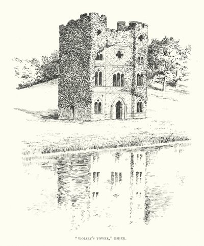 "Torre de Wolsey", Esher (litografia) de Duncan Moul